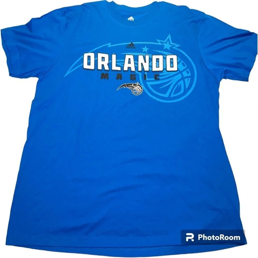 NBA Orlando Magic Blue Adidas Brand Basketball T Shirt. Size 2XL